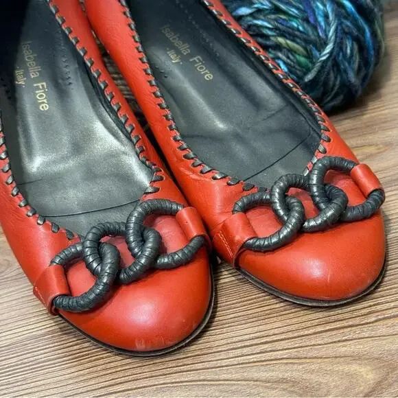 Isabella Fiore Ballet Flats Size 9.5 LAUPER LOVE Embroidered Made in Italy - Picture 10 of 10